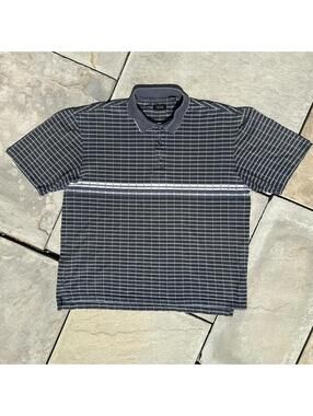 Y2K Rectangle Pattern Chest Stripe Polo